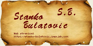 Stanko Bulatović vizit kartica